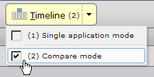 Compare applications mode enabled
