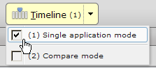 Single application mode selected